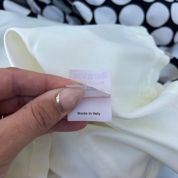 Dries Van Noten Polka Dot Bell Sleeve Mod Dress Black White 38 Cotton 6 - Picture 10 of 12